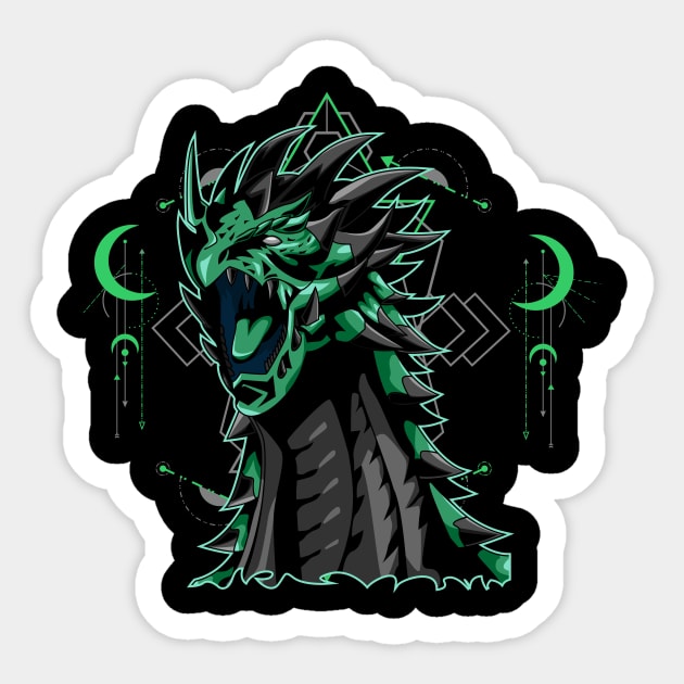 dragon head Sticker by SHINIGAMII